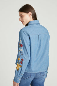 Chambray Top in Bloomfull