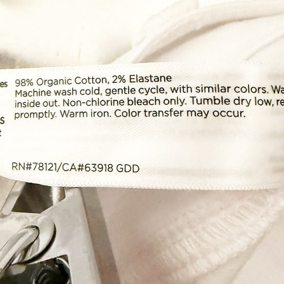 Garment-Dyed Organic Cotton Denim Slim Jean in White