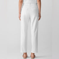 Garment-Dyed Organic Cotton Denim Slim Jean in White