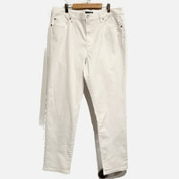 Garment-Dyed Organic Cotton Denim Slim Jean in White