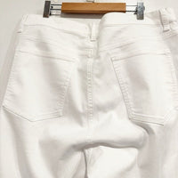 Garment-Dyed Organic Cotton Denim Slim Jean in White