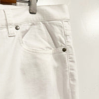 Garment-Dyed Organic Cotton Denim Slim Jean in White