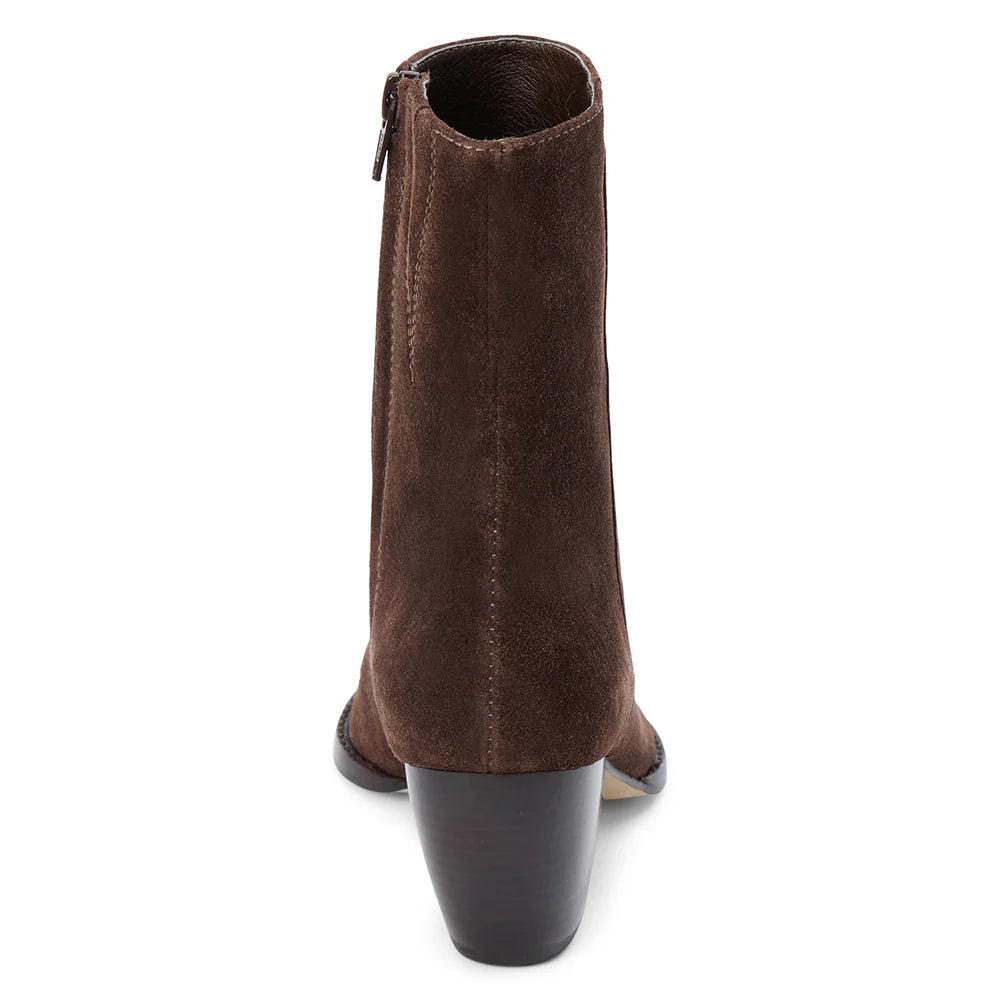 Caty Suede Ankle Boot in Chocolate