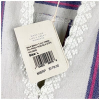 Baja Beach Tunic Dress in French Rose Baja Stripe Size Large