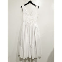 Emmelina White Cotton Corset Sundress - Medium