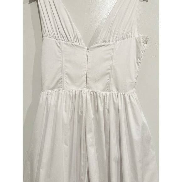 Emmelina White Cotton Corset Sundress - Medium