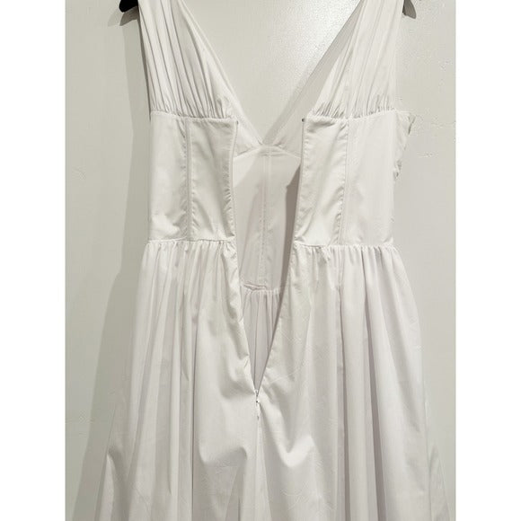 Emmelina White Cotton Corset Sundress - Medium
