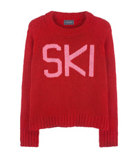 Alpine Ski Crew Chunky in Red Ginger/Pretty Pink