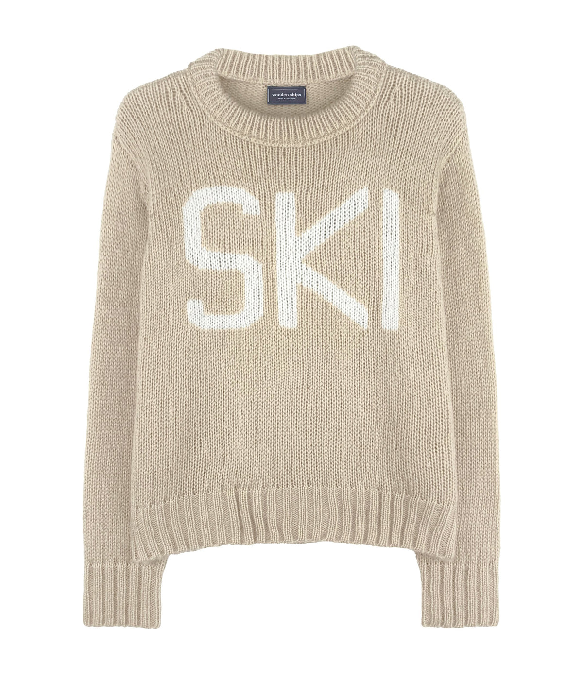 Alpine Ski Crew Chunky in Sleek Beige/Pure Snow