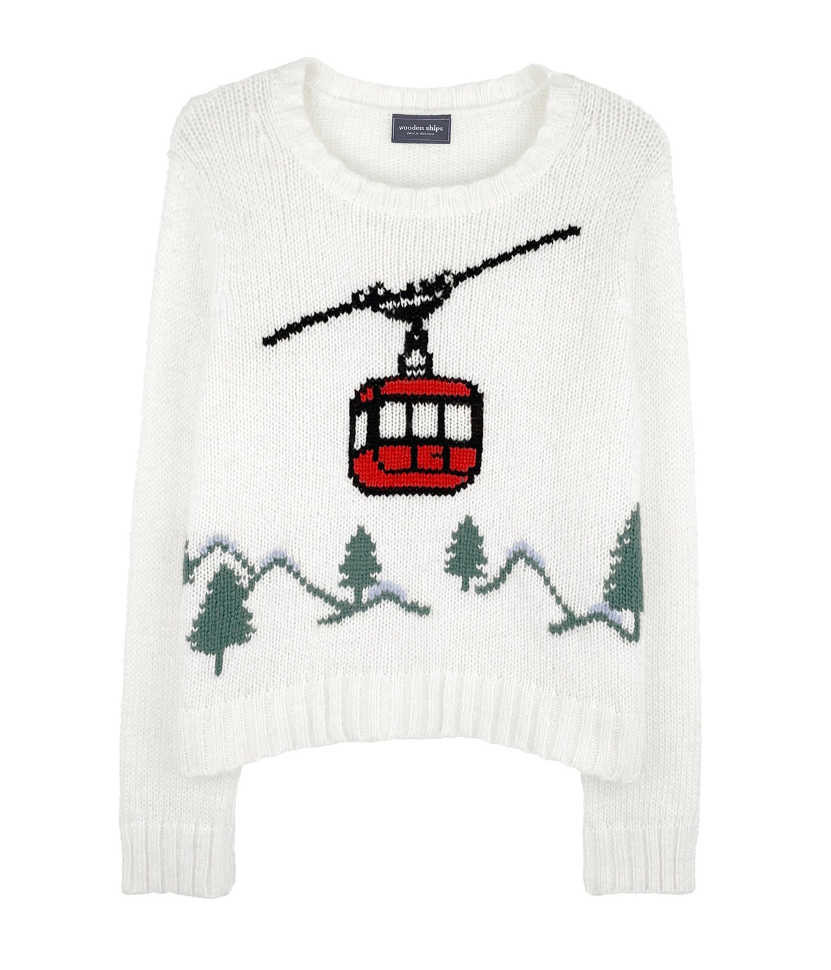 Telluride Crew Chunky in Pure Snow/Red Ginger