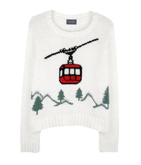 Telluride Crew Chunky in Pure Snow/Red Ginger