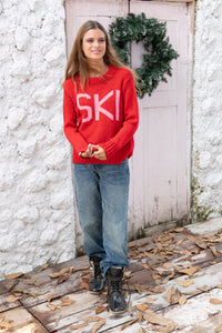 Alpine Ski Crew Chunky in Red Ginger/Pretty Pink