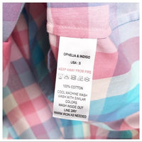 April Dress in Woven Check Size Small