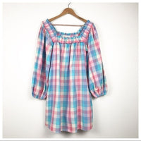 April Dress in Woven Check Size Small