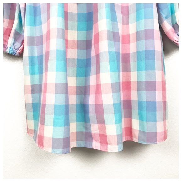 April Dress in Woven Check Size Small