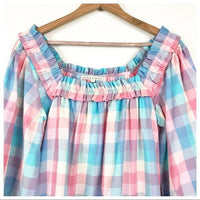 April Dress in Woven Check Size Small