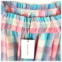 April Dress in Woven Check Size Small