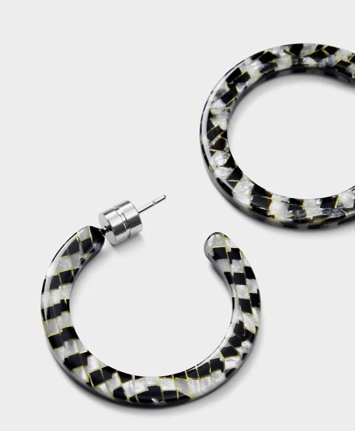 Mini Hoops in Perle Noir