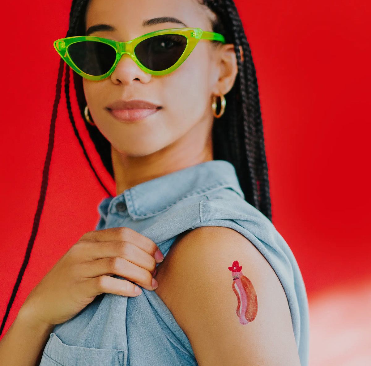 Cowboy hotdog tattoo