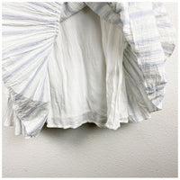 White and Blue Stripe Ruffle Mini Dress Size 2