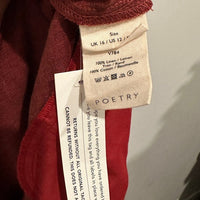 Tailored Trousers Yarn-dyed Linen in Dark Red