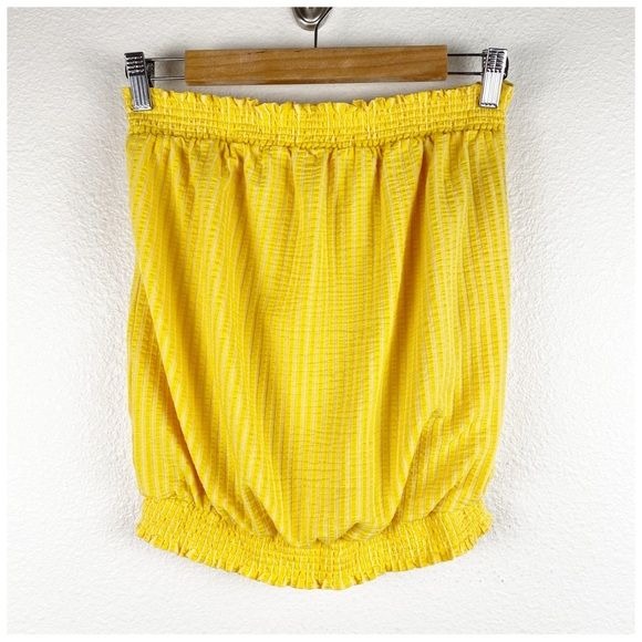 Colusa Strapless Top in Yellow Size Small
