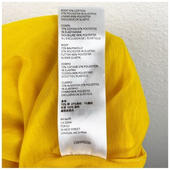 Colusa Strapless Top in Yellow Size Small