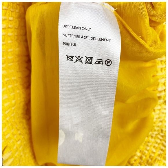Colusa Strapless Top in Yellow Size Small