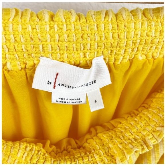 Colusa Strapless Top in Yellow Size Small