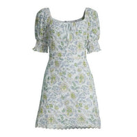 NWT Blue Eyelet Floral Dress Size Small
