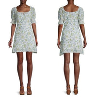 NWT Blue Eyelet Floral Dress Size Small