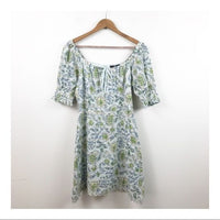 NWT Blue Eyelet Floral Dress Size Small