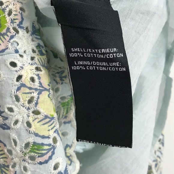 NWT Blue Eyelet Floral Dress Size Small