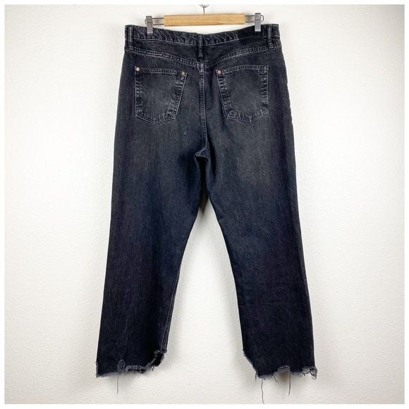 Tapered Baggy Jeans in Onyx Size 32