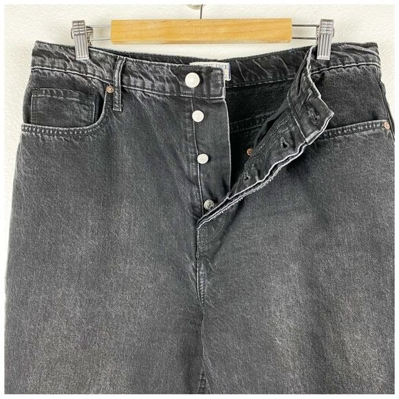 Tapered Baggy Jeans in Onyx Size 32