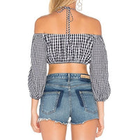 Addison Top Mixed Black Gingham Size Small