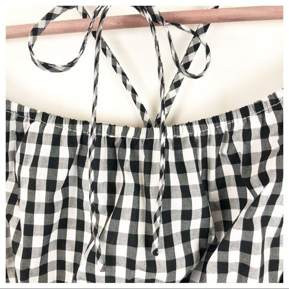 Addison Top Mixed Black Gingham Size Small