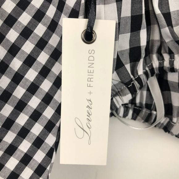 Addison Top Mixed Black Gingham Size Small