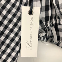 Addison Top Mixed Black Gingham Size Small