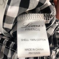 Addison Top Mixed Black Gingham Size Small