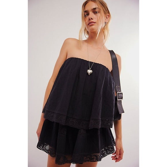 Maribel Romper in Black - Small