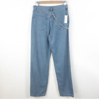 Crossover Straight Leg Chain Jean Size 26