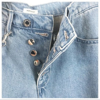 Crossover Straight Leg Chain Jean Size 26