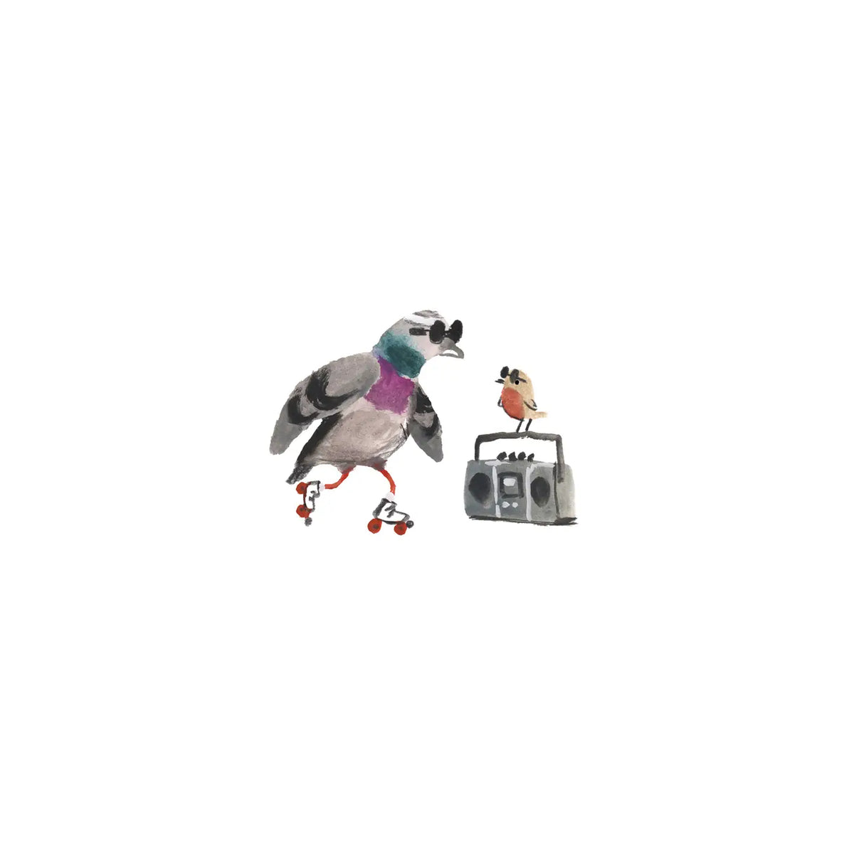 Skatin' City Pigeon Tattoo
