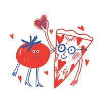 Pizza Loves Tomato Tattoo