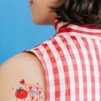 Pizza Loves Tomato Tattoo
