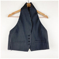 Maeve Black and White Pinstripe Vest