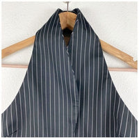 Maeve Black and White Pinstripe Vest