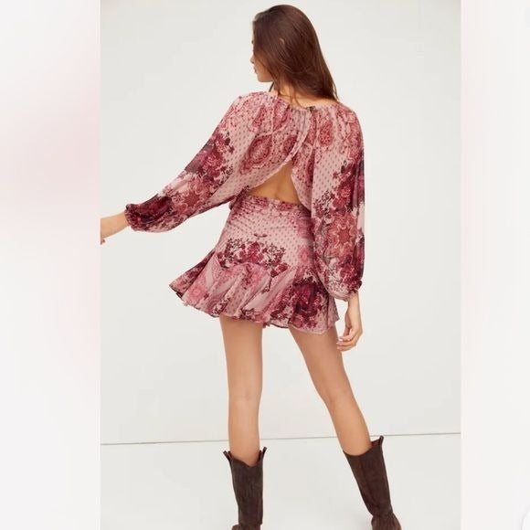 7 Wonders Paisley Print Mini Dress Size Medium