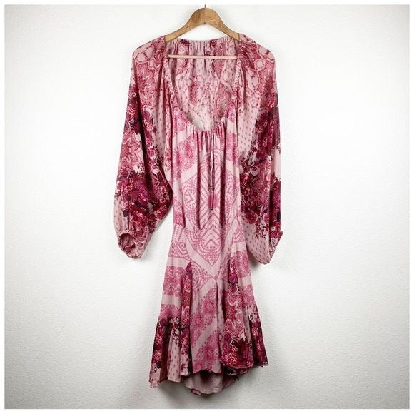 7 Wonders Paisley Print Mini Dress Size Medium